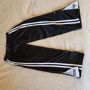 Bebe Jogging Pants, Med., Black With White Stripes